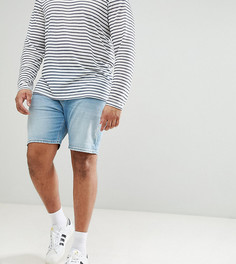 Светлые джинсовые облегающие шорты с эффектом потертости ASOS DESIGN Plus - Синий