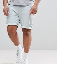 Светлые джинсовые шорты узкого кроя ASOS PLUS - Синий