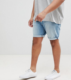 Светлые облегающие джинсовые шорты ASOS PLUS - Синий