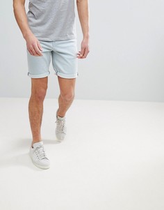 Светлые облегающие джинсовые шорты ASOS DESIGN - Синий