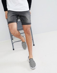 Выбеленные джинсовые шорты с рваной отделкой ASOS DESIGN - Черный