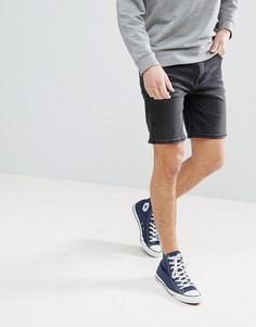 Черные выбеленные джинсовые шорты скинни ASOS DESIGN - Черный