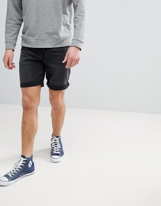 Черные джинсовые шорты слим ASOS DESIGN - Черный