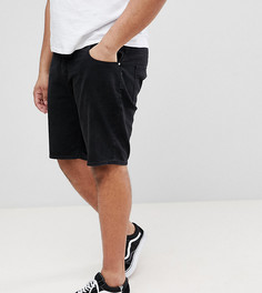 Черные джинсовые шорты слим ASOS DESIGN Plus - Черный