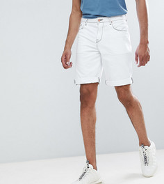 Узкие белые джинсовые шорты с контрастной строчкой ASOS DESIGN Tall - Белый