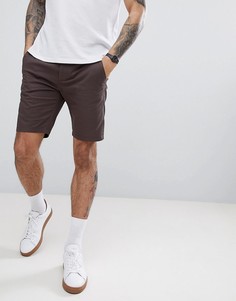 Коричневые шорты чиносы скинни ASOS DESIGN - Коричневый