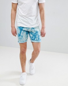 Джинсовые шорты с принтом тай-дай ASOS DESIGN - Зеленый