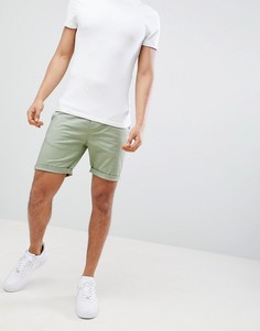 Узкие шорты чиносы зеленого цвета ASOS DESIGN - Зеленый