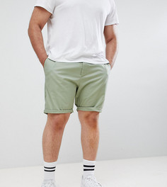 Зеленые шорты чиносы слим ASOS DESIGN Plus - Зеленый