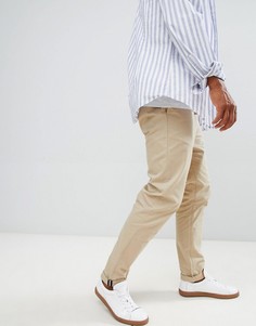 Хлопковые брюки с затягивающимся шнурком Brave Soul - Светло-бежевый