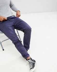 Хлопковые брюки с затягивающимся шнурком Brave Soul - Темно-синий