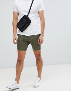 Шорты чиносы скинни цвета хаки ASOS DESIGN - Зеленый