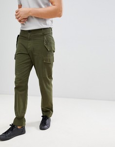 Прямые брюки хаки в стиле милитари PS Paul Smith - Зеленый