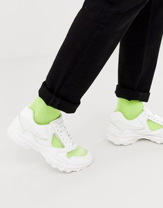 Белые кроссовки с прозрачными вставками и толстой подошвой ASOS DESIGN - Белый