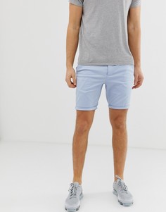 Пастельно-голубые зауженные шорты чиносы ASOS DESIGN - Синий