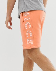 Оранжевые шорты с большим логотипом Nicce - Оранжевый