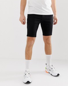 Черные джинсовые шорты скинни ASOS DESIGN - Черный