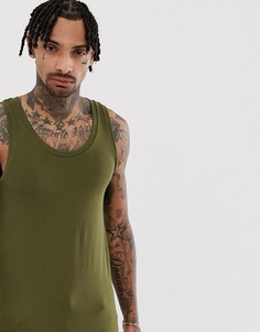Облегающая майка из органического материала цвета хаки ASOS DESIGN - Зеленый