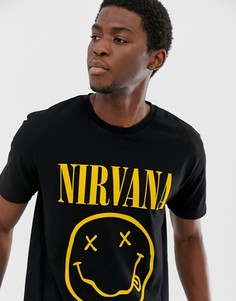 Футболка с принтом Nirvana ASOS DESIGN - Черный