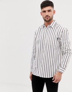 Белая рубашка в полоску Bershka - Белый