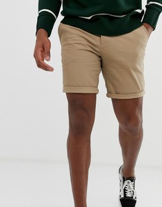 Светло-бежевые облегающие шорты чиносы ASOS DESIGN - Светло-бежевый