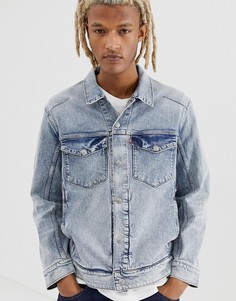 Синяя джинсовая куртка с эффектом кислотной стирки Levis Engineered - Синий Levis®