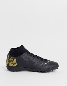 Черные бутсы Nike Football superflyx 6 astro turf - Черный