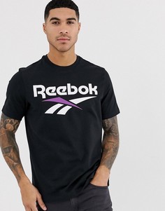 Черная футболка с логотипом Reebok - Черный