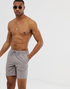 Серые шорты для плавания средней длины ASOS DESIGN - Серый