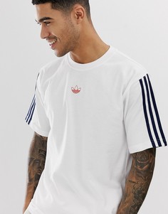 Белая футболка с полосками adidas Originals DV3260 - Белый