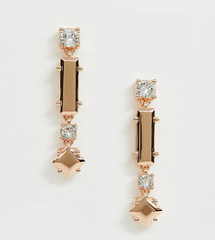 Броские серьги-подвески цвета розового золота Ted Baker - Золотой