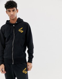Худи из органического хлопка черного цвет с принтом на груди Vivienne Westwood - Черный