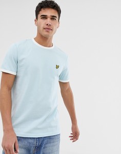 Голубая футболка с окантовкой Lyle & Scott - Синий