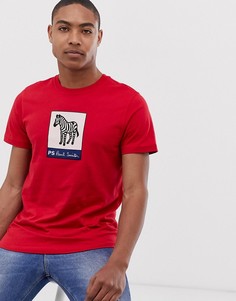 Красная узкая футболка с принтом PS Paul Smith - Красный