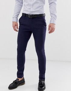 Синие брюки скинни в клетку ASOS DESIGN wedding - Синий