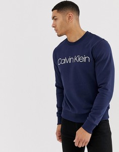 Темно-синий свитшот с логотипом Calvin Klein - Темно-синий