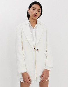 Кремовый вельветовый блейзер ASOS DESIGN - Кремовый