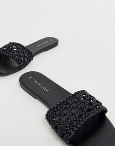 Черные плетеные сандалии New Look - Черный