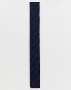 Темно-синий трикотажный галстук Selected Homme - Темно-синий