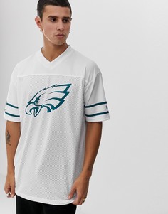 Белая oversize-футболка с принтом логотипа New Era NFL Philadelphia Eagles - Белый