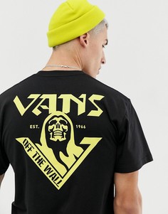 Черная футболка с принтом Vans - Черный