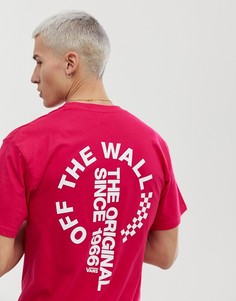 Розовая футболка с принтом на спине Vans - Розовый