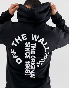 Черный худи с принтом на спине Vans - Черный
