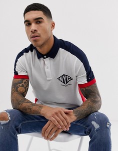 Классическая футболка-поло колор блок Tommy Hilfiger - Белый