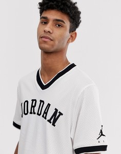 Белая сетчатая трикотажная футболка Nike Jordan - Белый