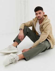 Бежевая ветровка с капюшоном Bershka Join Life - Бежевый