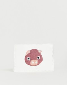 Белая кредитница из искусственной кожи с отделкой Monki - Белый