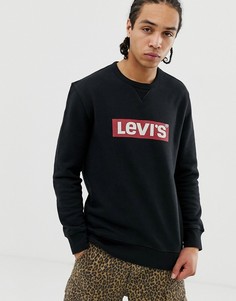 Черный свитшот с круглым вырезом и логотипом Levis - Черный Levis®