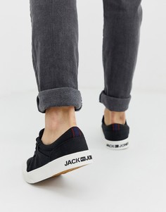 Парусиновые кроссовки на толстой подошве Jack & Jones - Черный