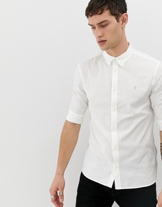 Белая рубашка с короткими рукавами и логотипом AllSaints - Белый